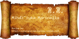 Mihályka Marinella névjegykártya